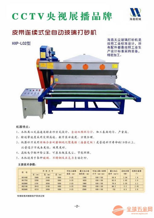 山东烟台海鑫全自动玻璃抛砂机 高效、精准的玻璃表面处理解决方案